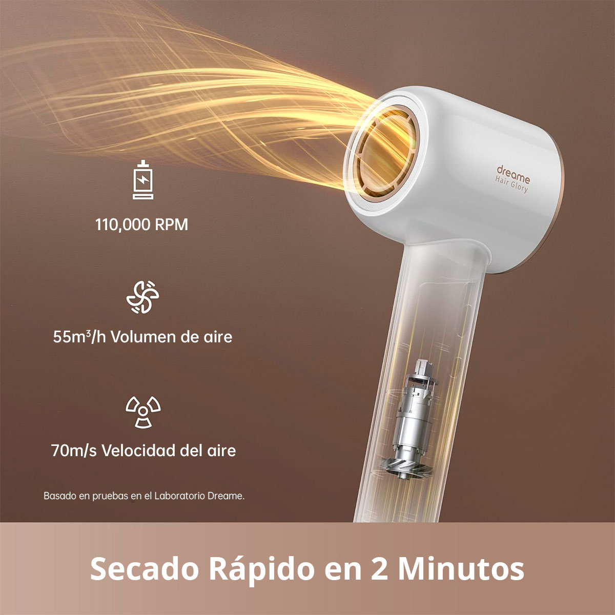 Foto 3 pulgar | Secadora De Cabello Dreame Hair Glory Secador Iónico Negativo