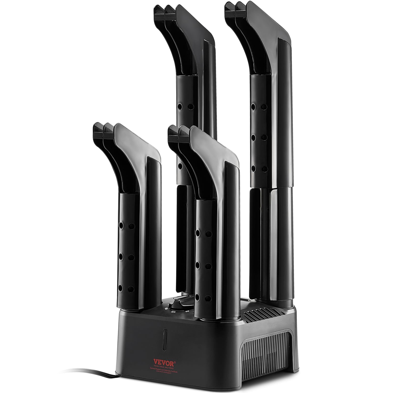 Secador De Zapatos Vevor, Temporizador Portátil Desmontable De 4 Tubos, Negro/blanco - Venta Internacional.