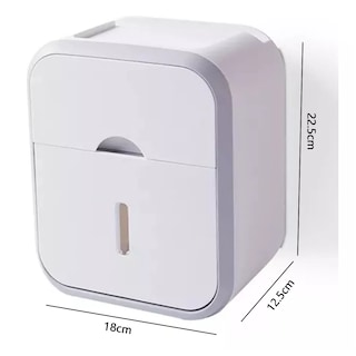 Foto 3 | Despachador Dispensador De Papel Higienico Con Soporte Cajon Eo Safe Imports Esi-16343 Blanco