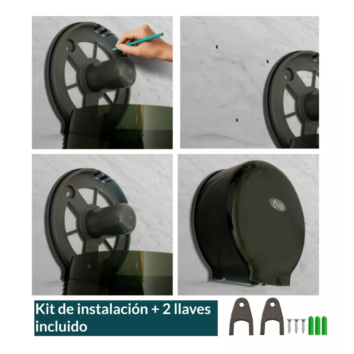 Foto 4 pulgar | Despachador Papel Higiénico Rollos 300 Mts Uso Rudo Eo Safe Imports Esi-17691 Negro
