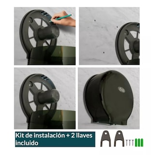 Foto 3 | Despachador Papel Higiénico Rollos 300 Mts Uso Rudo Eo Safe Imports Esi-17691 Negro