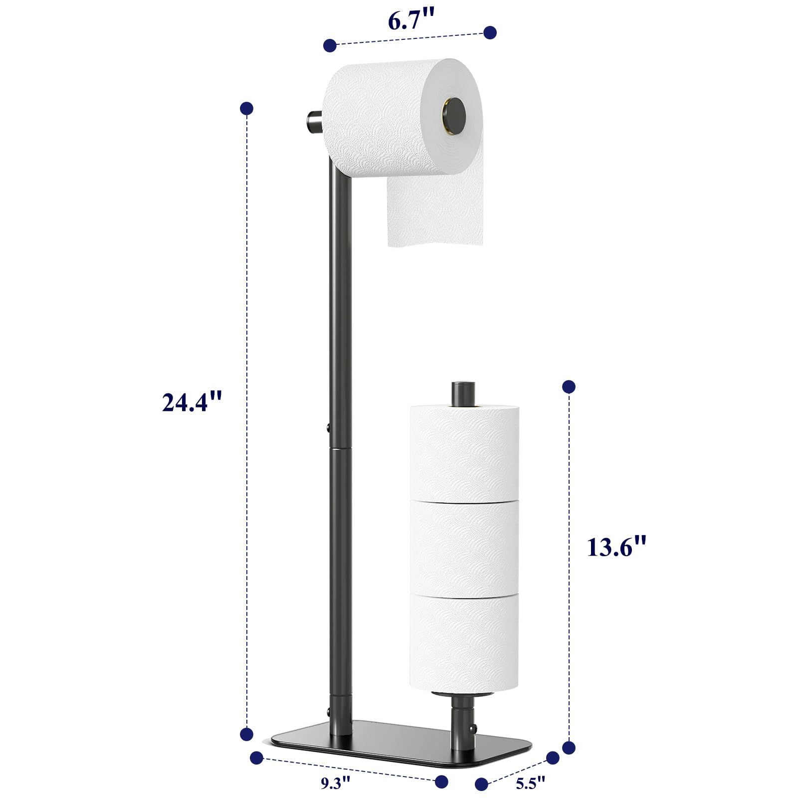 Foto 3 pulgar | Soporte Para Papel Higiénico Kitsure, Independiente, Negro, 4 Rollos - Venta Internacional.