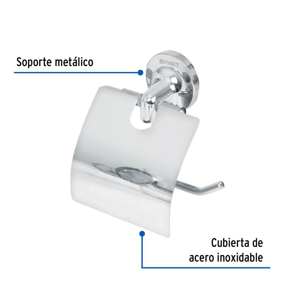 Foto 3 pulgar | Foset 2 Pack de Portarollo con Cubierta de Acero Inoxidable