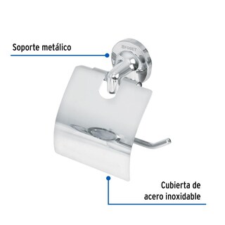 Foto 2 | Foset 2 Pack de Portarollo con Cubierta de Acero Inoxidable