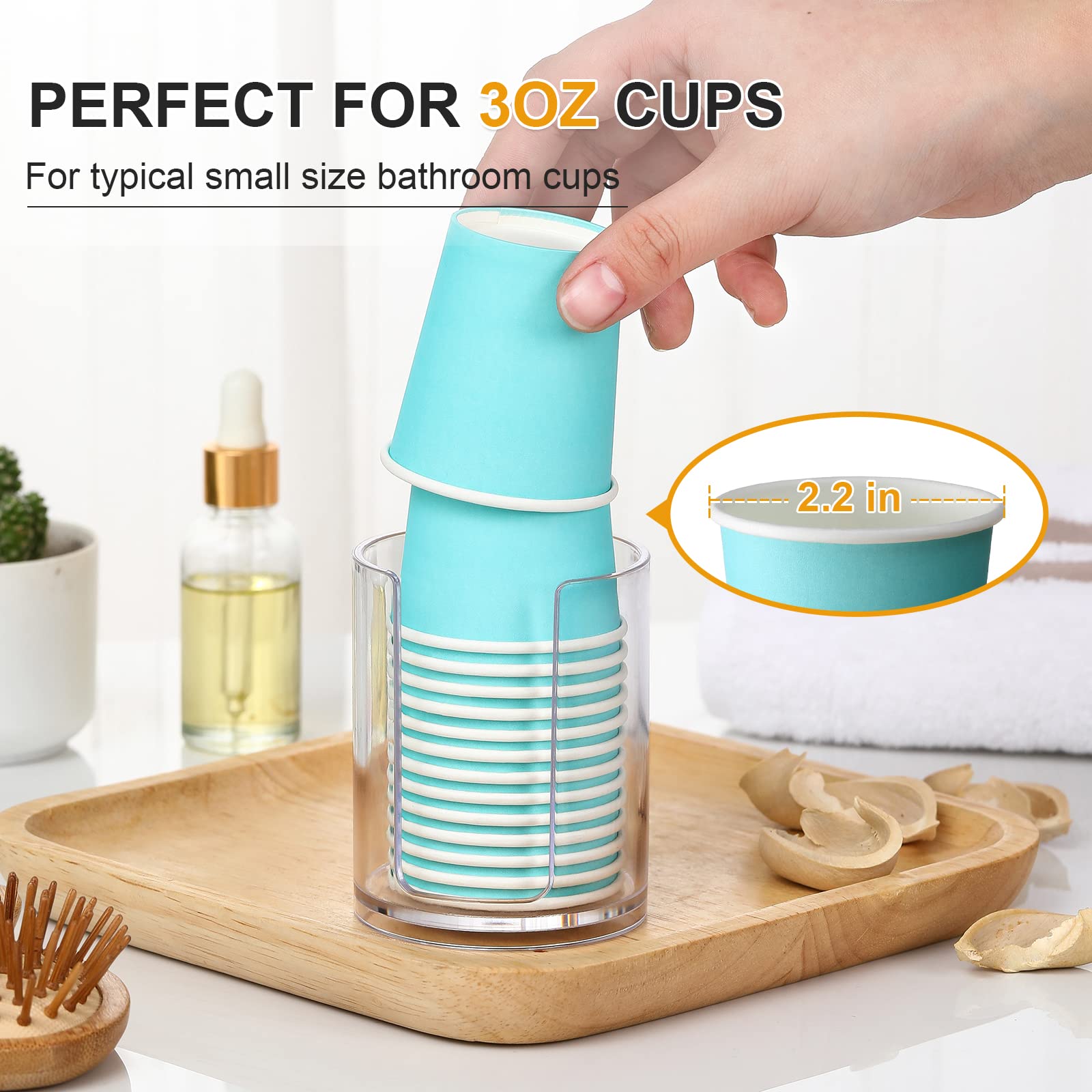 Foto 4 pulgar | Dispensador De Vasos Aozita Bathroom, Paquete De 2 Portavasos Para Enjuague Bucal - Venta Internacional.