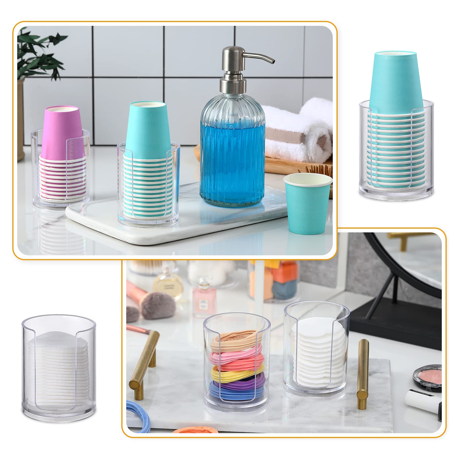 Foto 5 | Dispensador De Vasos Aozita Bathroom, Paquete De 2 Portavasos Para Enjuague Bucal - Venta Internacional.