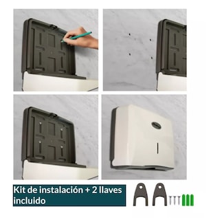 Foto 5 | Dispensador Toalla Lab.g Interdoblada / Sanitas Oval Eco Uso Rudo Blanco