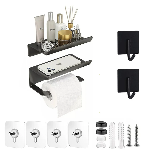 Porta Papel Higiénico + Estante para Baño Xtellar Inoxidable