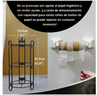 Foto 4 | Soporte Xtellar Para Papel Higiénico, Rollo De Hierro De Pie A Prueb