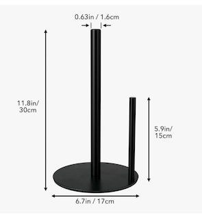 Foto 3 | Porta Xtellar Rollo De Papel Negro Acero Inoxidable Premium