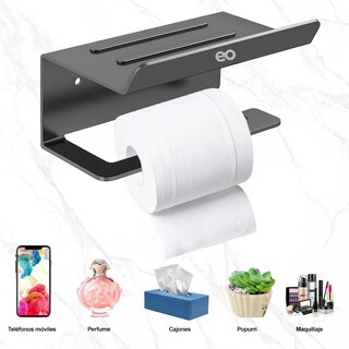Foto 3 | Porta Rollo de Papel Higiénico Negro