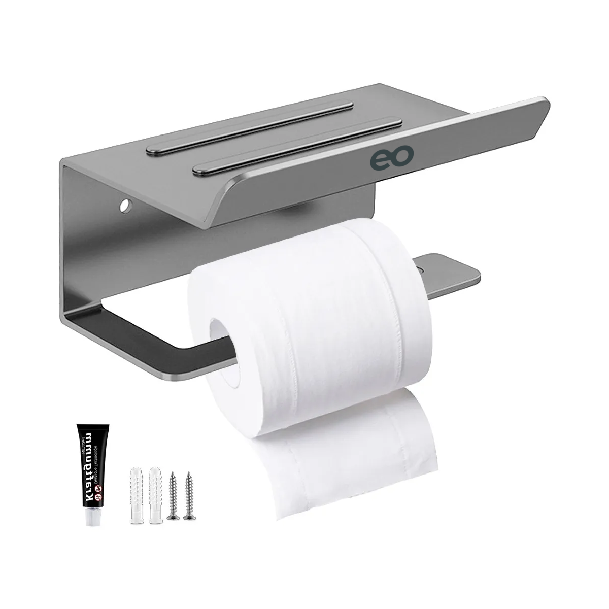 Foto 1 | Portarrollos de Papel Higiénico de Acero Inoxidable Gris