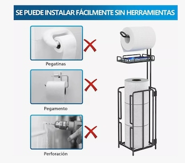 Foto 2 | Soporte De Papel Higiénico De Acero Inoxidable