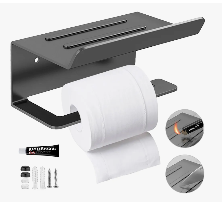 Foto 1 | Porta-rollo De Acero Inoxidable Soporte De Papel Sanitarios