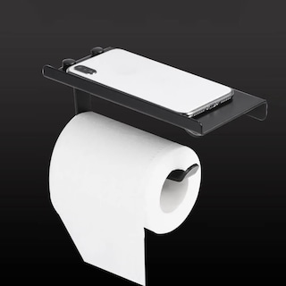 Foto 3 | Portarrollos De Papel Higiénico Con Estante Para Celular Lab.g Negro