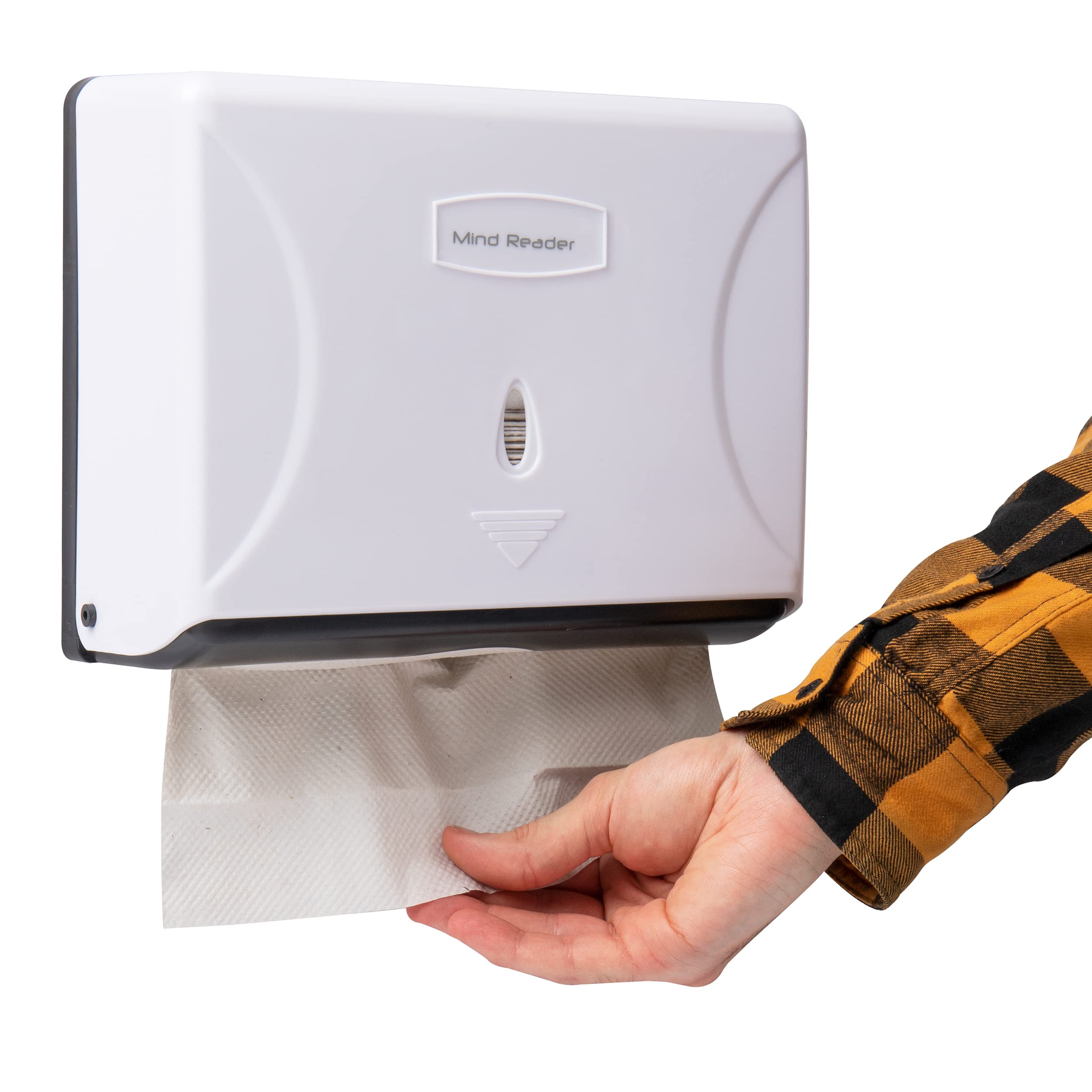 Dispensador De Toallas De Papel Mind Reader, Tríptico, Soporte De Pared, Blanco - Venta Internacional.