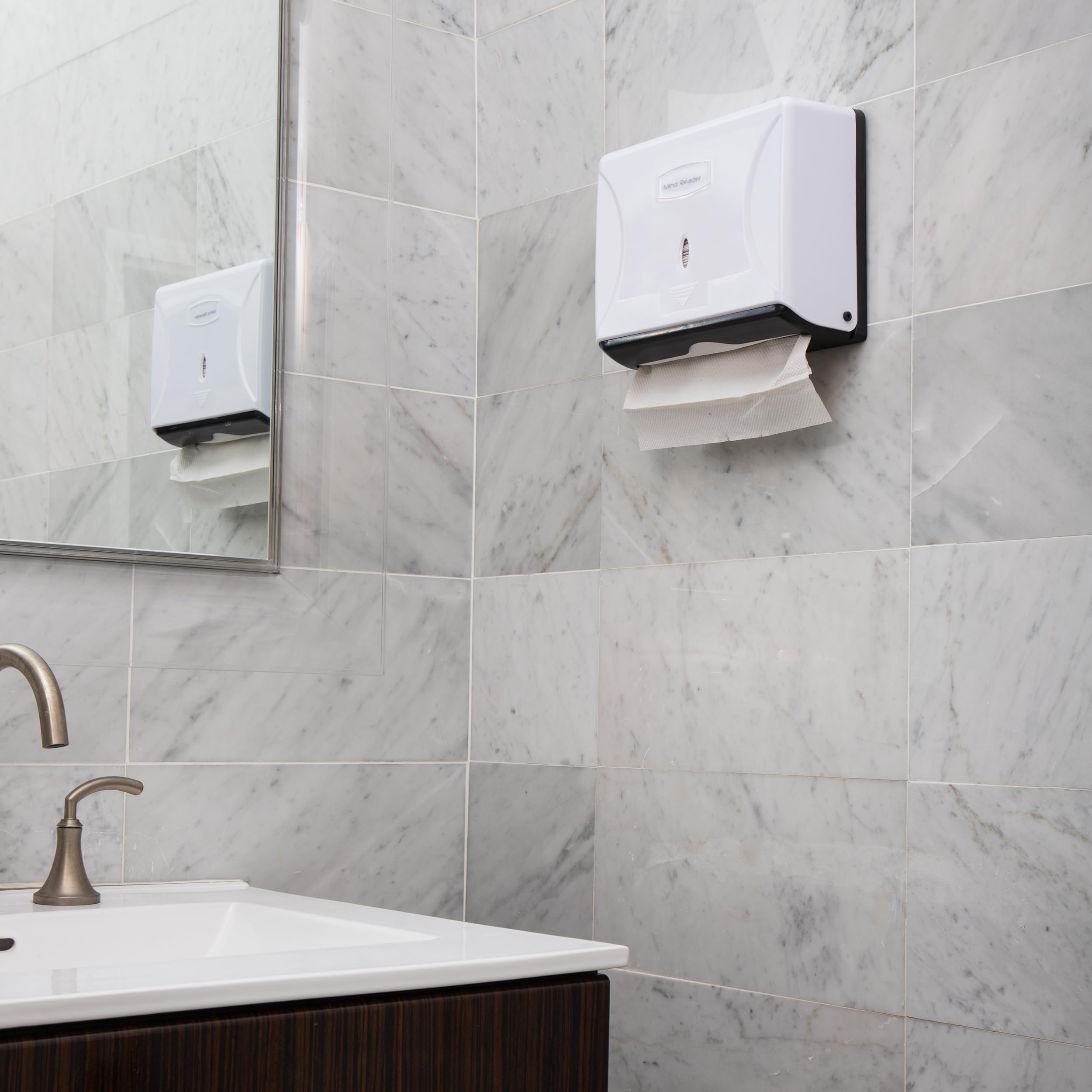 Foto 6 | Dispensador De Toallas De Papel Mind Reader, Tríptico, Soporte De Pared, Blanco - Venta Internacional.