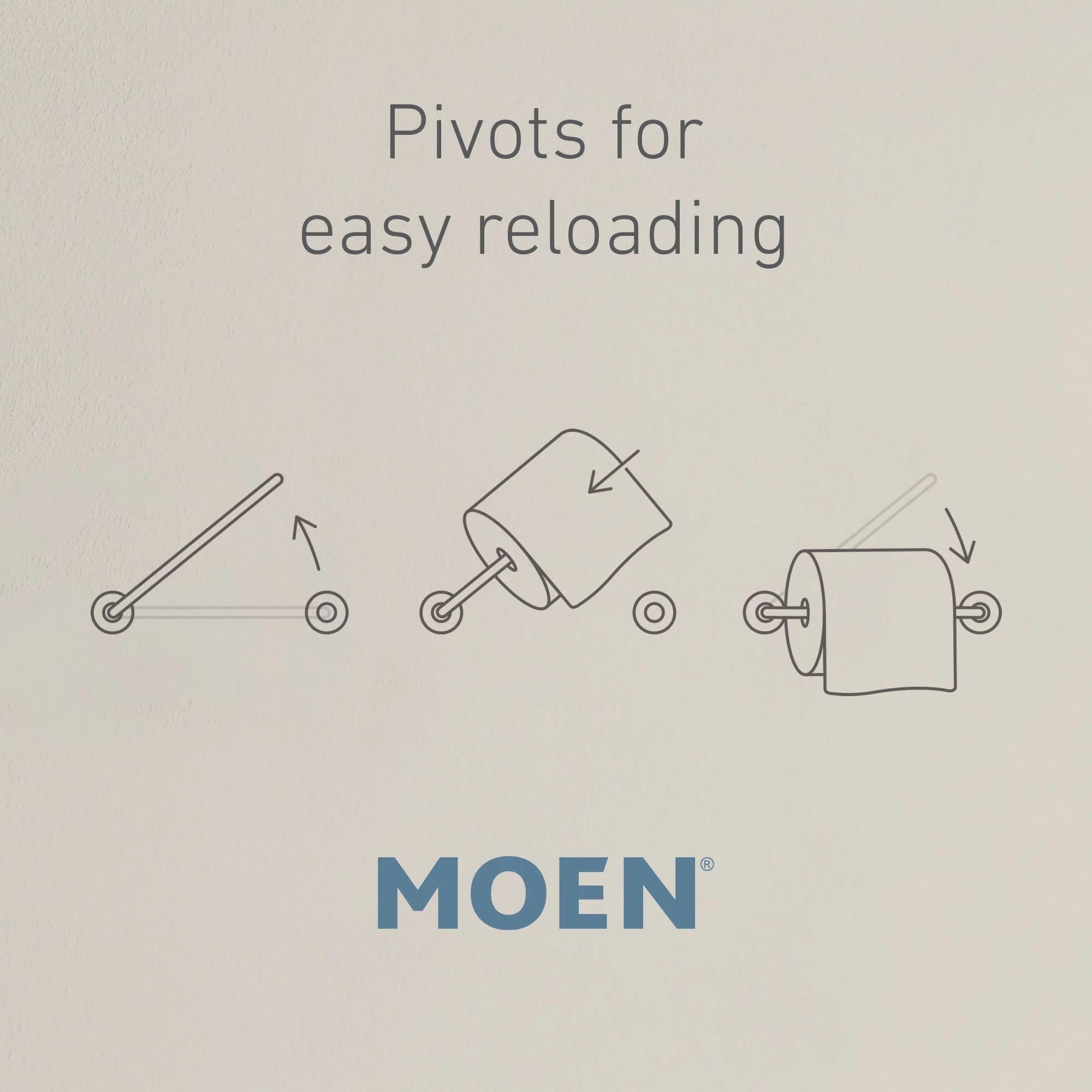 Foto 2 | Soporte Para Papel Higiénico Moen Align, Dorado Cepillado, Montado En La Pared - Venta Internacional.
