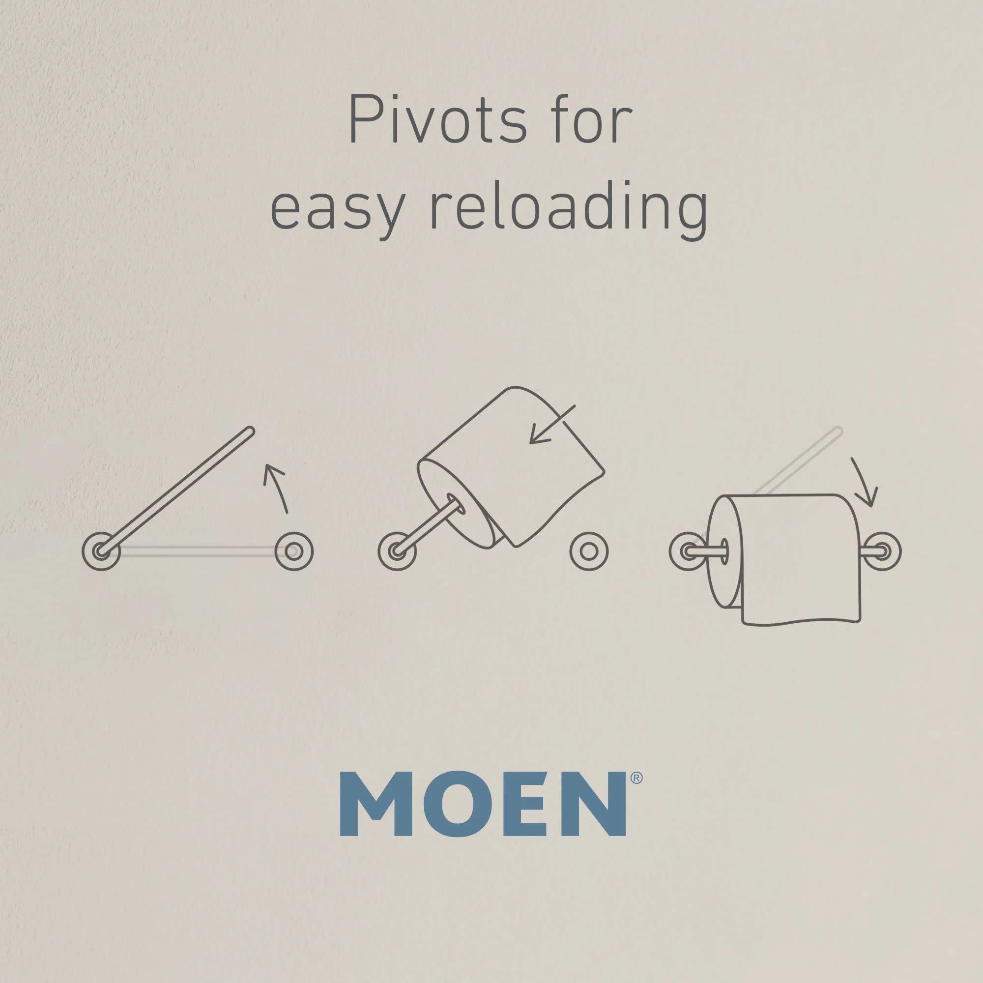Foto 4 pulgar | Soporte Para Papel Higiénico Moen Align, Dorado Cepillado, Montado En La Pared - Venta Internacional.
