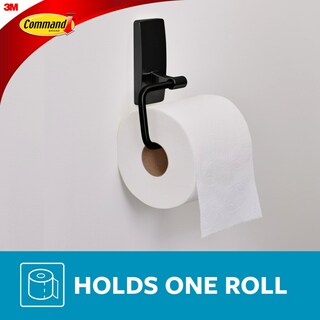 Foto 6 | Soporte Para Papel Higiénico Command, Negro Mate, Resistente Al Agua - Venta Internacional.