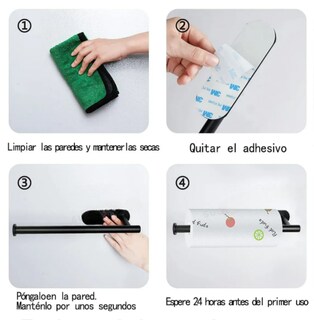 Foto 4 | Xtellar Soporte Premium Para Toallas De Papel De Cocina Con Instalación Multi-direccional