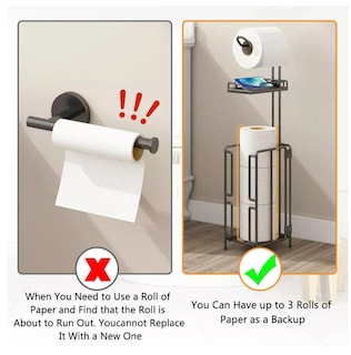 Foto 3 | Xtellar Soporte De Papel Higiénico De Acero Inoxidable Con Almacenamiento Extra