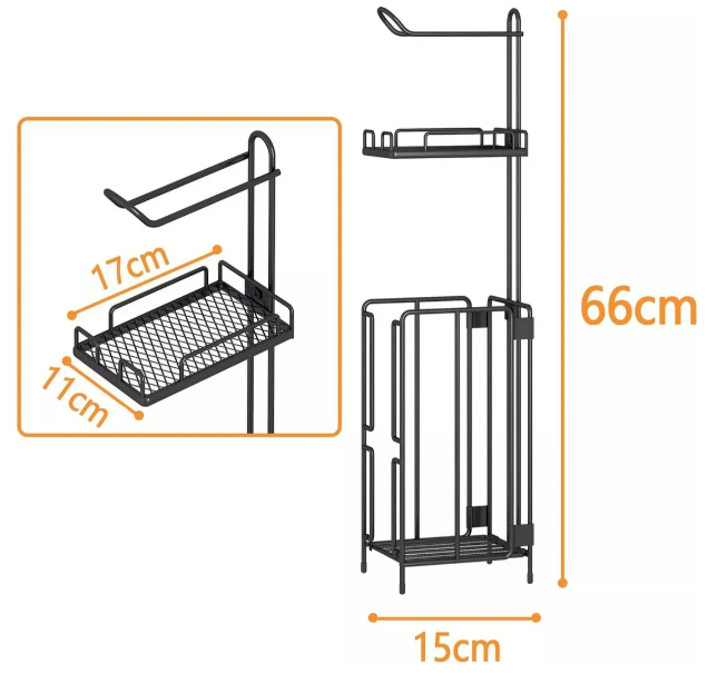 Foto 5 pulgar | Xtellar Soporte De Papel Higiénico De Acero Inoxidable Con Almacenamiento Extra