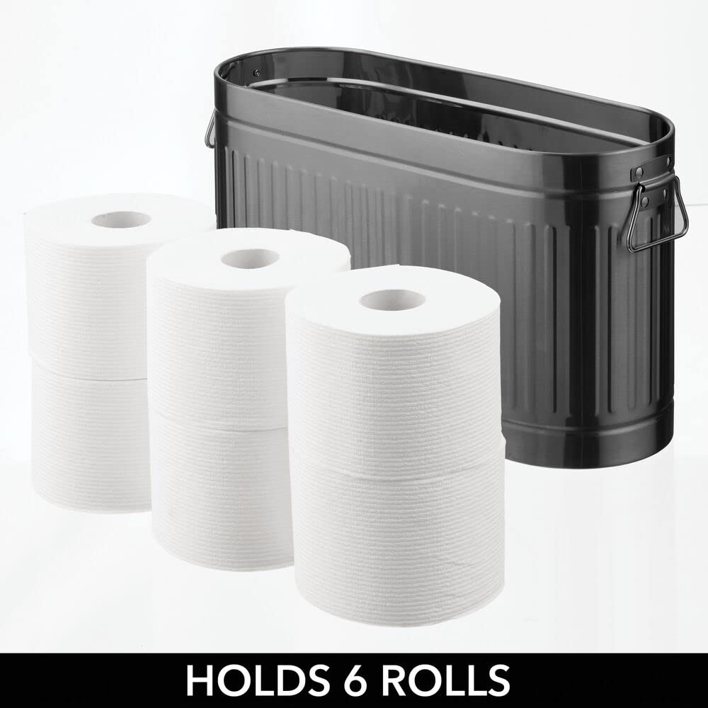 Foto 4 pulgar | Organizador De Papel Higiénico Mdesign Oscar Collection Graphite - Venta Internacional.