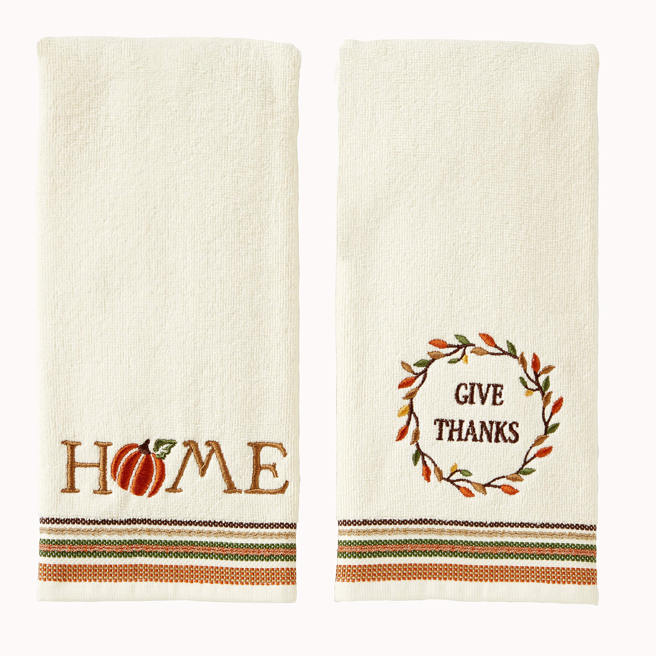 Toalla De Mano Skl Home Give Thanks/home Natural, 100% Algodón, 40 X 65 Cm - Venta Internacional. $521
