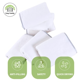 Foto 3 | Juego De Toallas De Mano Cosy Family, Microfibra Ultrasuave, 6 Unidades, Color Blanco - Venta Internacional.