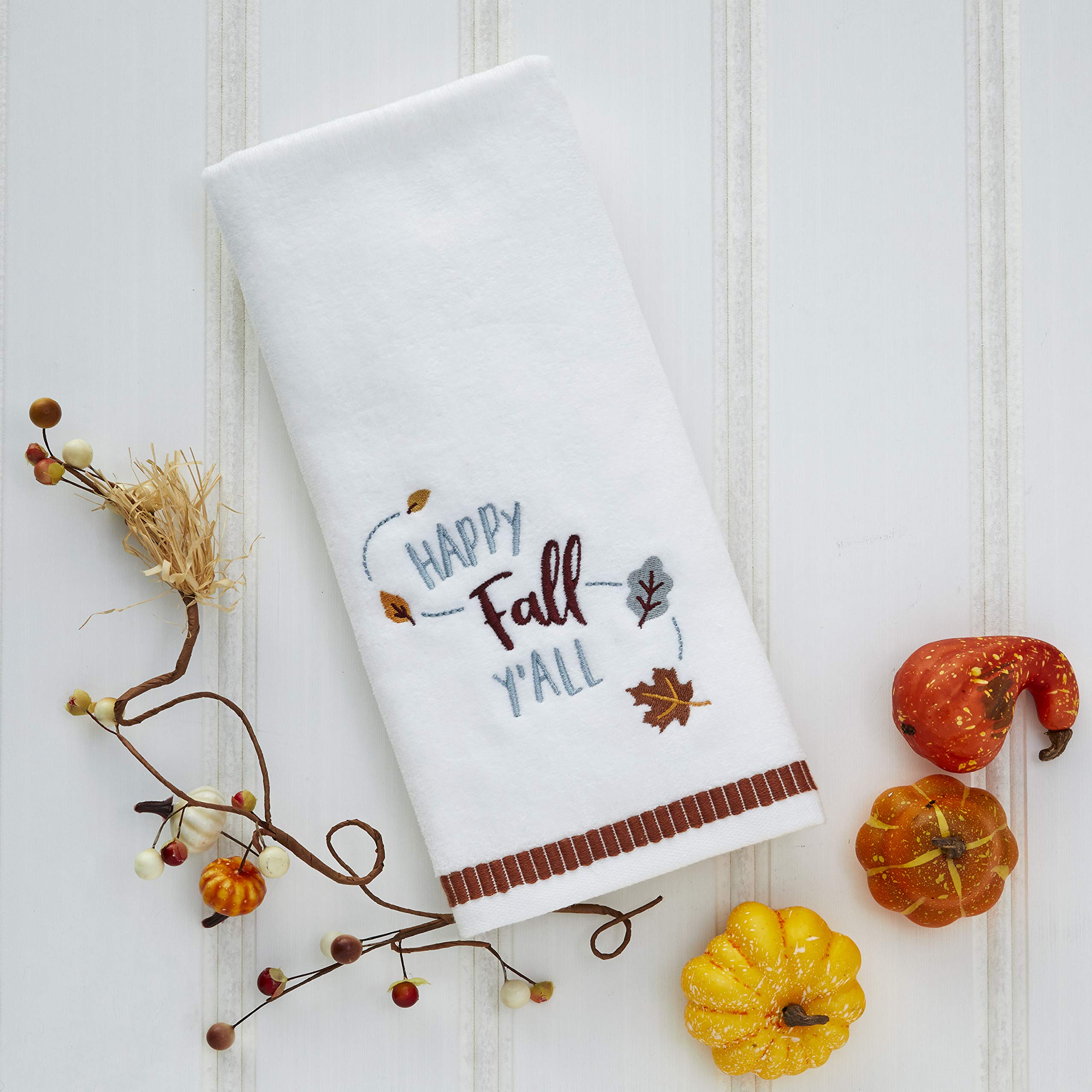 Foto 5 pulgar | Juego De Toallas De Mano Skl Home Harvest Happy Fall Y'all White, 2 Piezas - Venta Internacional.