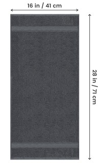 Foto 2 | Toallas De Mano Utopia Towels Premium, 100% Algodón, 16 X 28 Cm, Gris 6p - Venta Internacional.