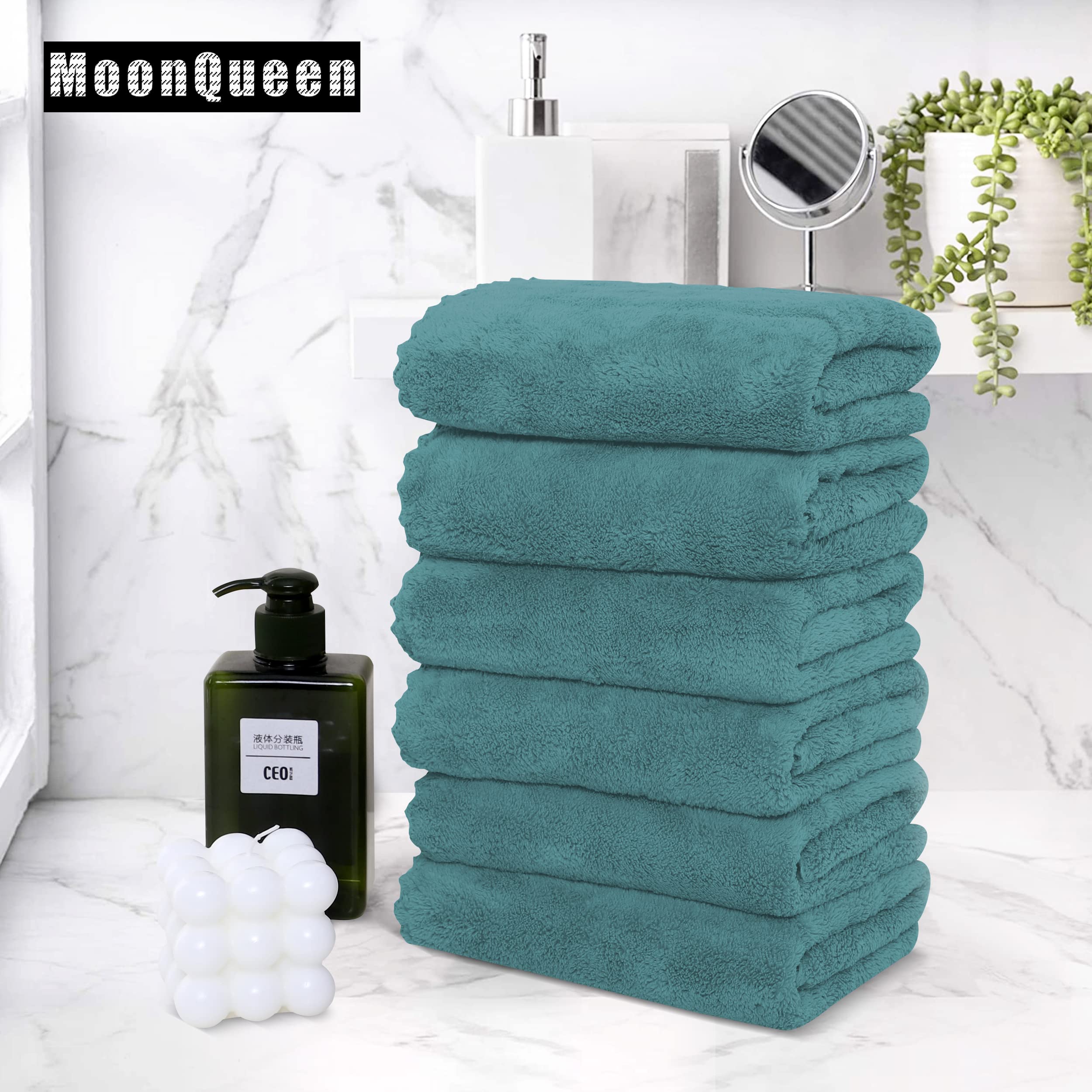 Foto 5 | Toallas De Mano Moonqueen Premium De Microfibra De Terciopelo Coral De 40 X 70 Cm - Venta Internacional.