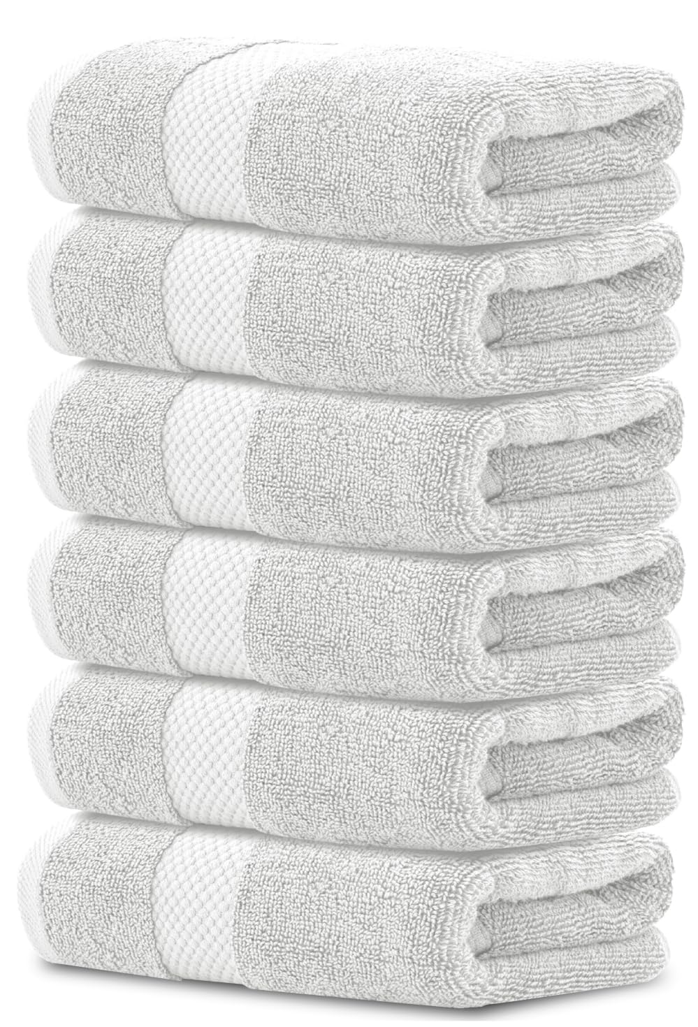 Toallas De Mano Blancas Clásicas De Algodón De Lujo Para Hotel, Paquete De 6 - Venta Internacional. $885