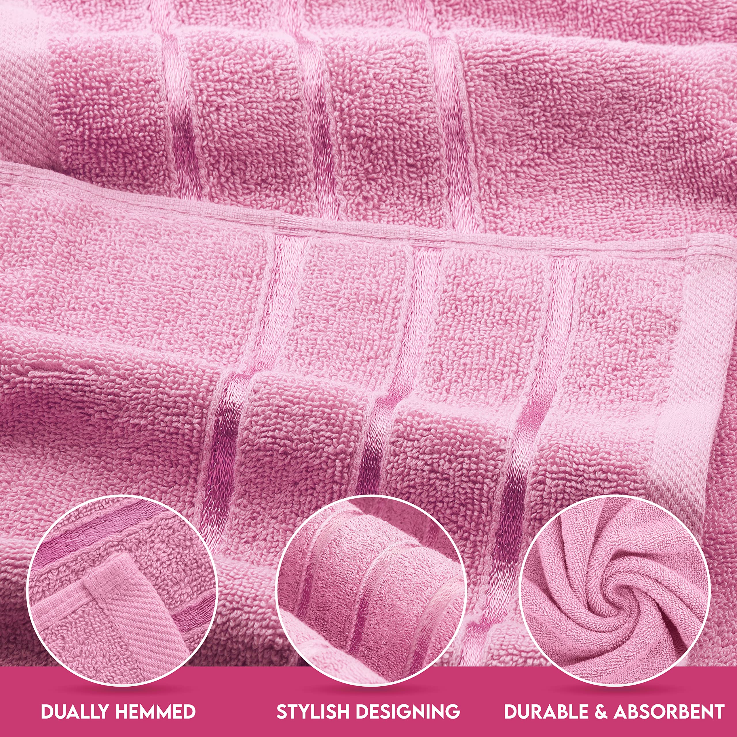 Foto 5 pulgar | Toallas De Mano Utopia Towels, Viscosas, 16 X 28 Pulgadas, 600 G/m², 6 Unidades, Color Rosa - Venta Internacional.