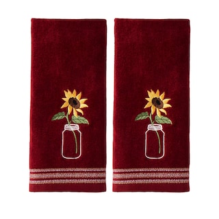 Foto 1 | Juego De Toallas De Mano Skl Home Sunflower En Tarro, 2 Piezas, 100% Algodón - Venta Internacional.