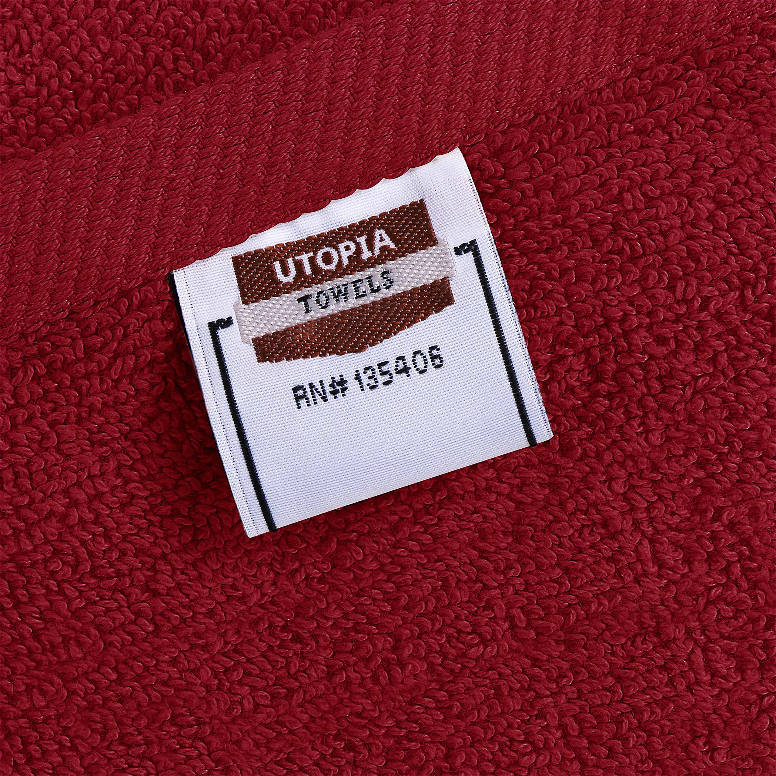 Foto 3 pulgar | Toallas De Mano Utopia Towels Premium, 100% Algodón, 72 Unidades, Color Rojo - Venta Internacional.