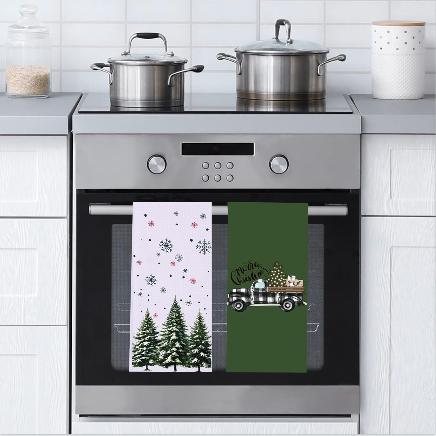 Foto 4 pulgar | Paños De Cocina Navideños Lxomill Árbol De Navidad Verde Oscuro - Venta Internacional.