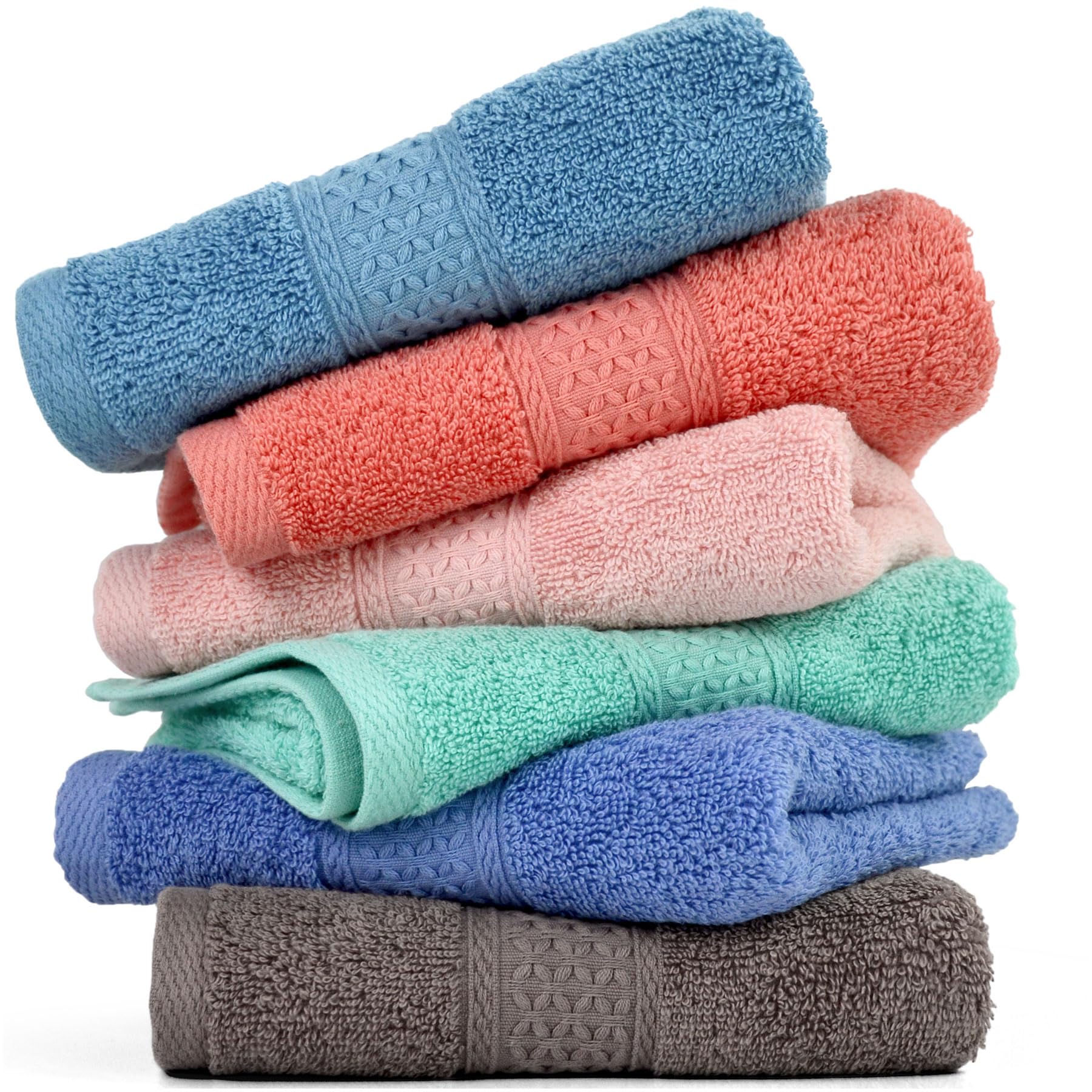 Juego de Toallas de Mano Cleanbear Cotton Paquete De 6 Unidades Ultrasuaves - Venta Internacional