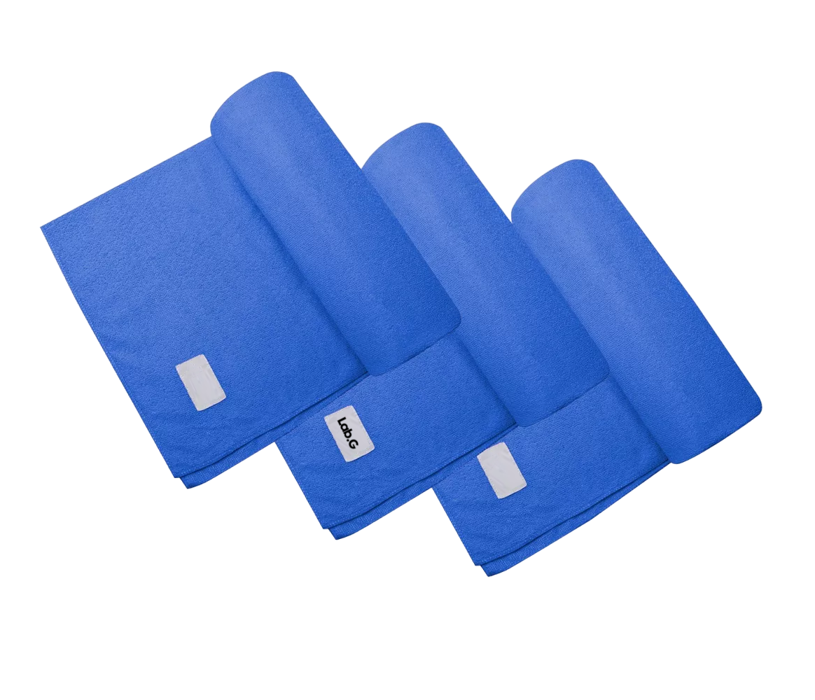 Foto 2 pulgar | Toalla Deportiva Gym Secado Rápido 3 Piezas Azul