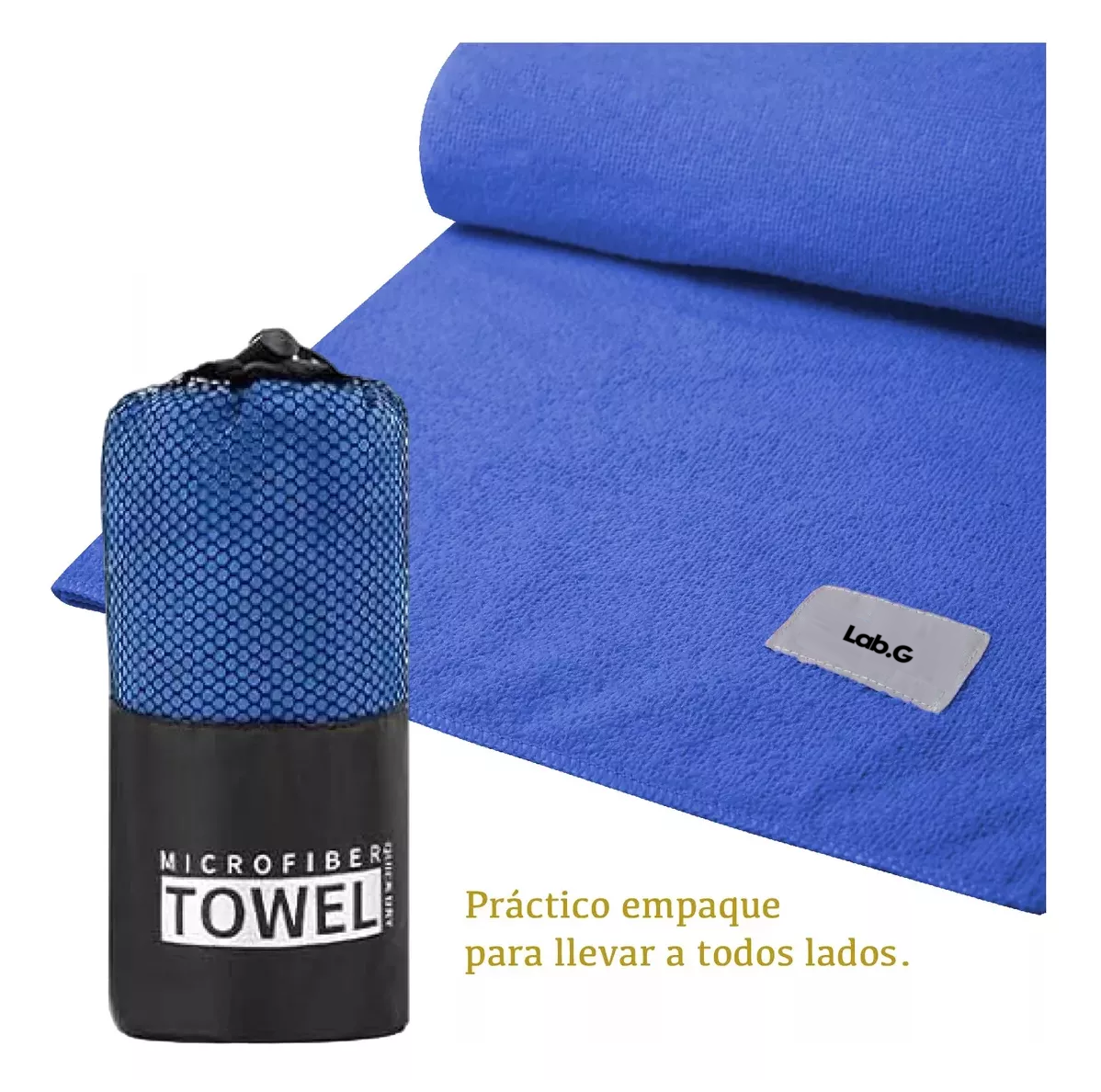 Foto 4 pulgar | Toalla Deportiva Gym Secado Rápido 3 Piezas Azul
