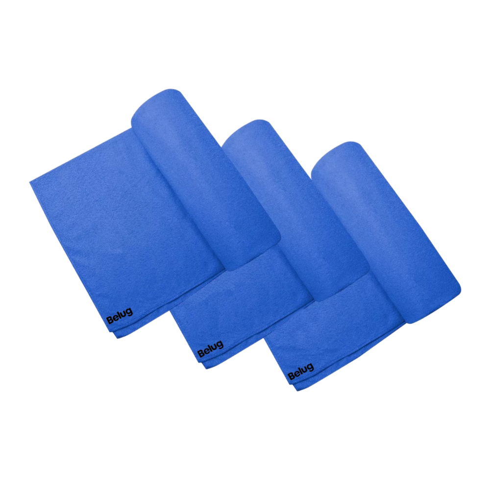 Foto 2 pulgar | Toalla Deportiva Gym Secado Rápido 3 Piezas Azul Belug
