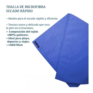 Foto 2 | Toalla Deportiva Gym Secado Rápido 3 Piezas Azul Belug