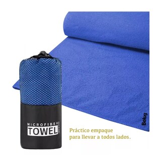 Foto 4 | Toalla Deportiva Gym Secado Rápido 3 Piezas Azul Belug