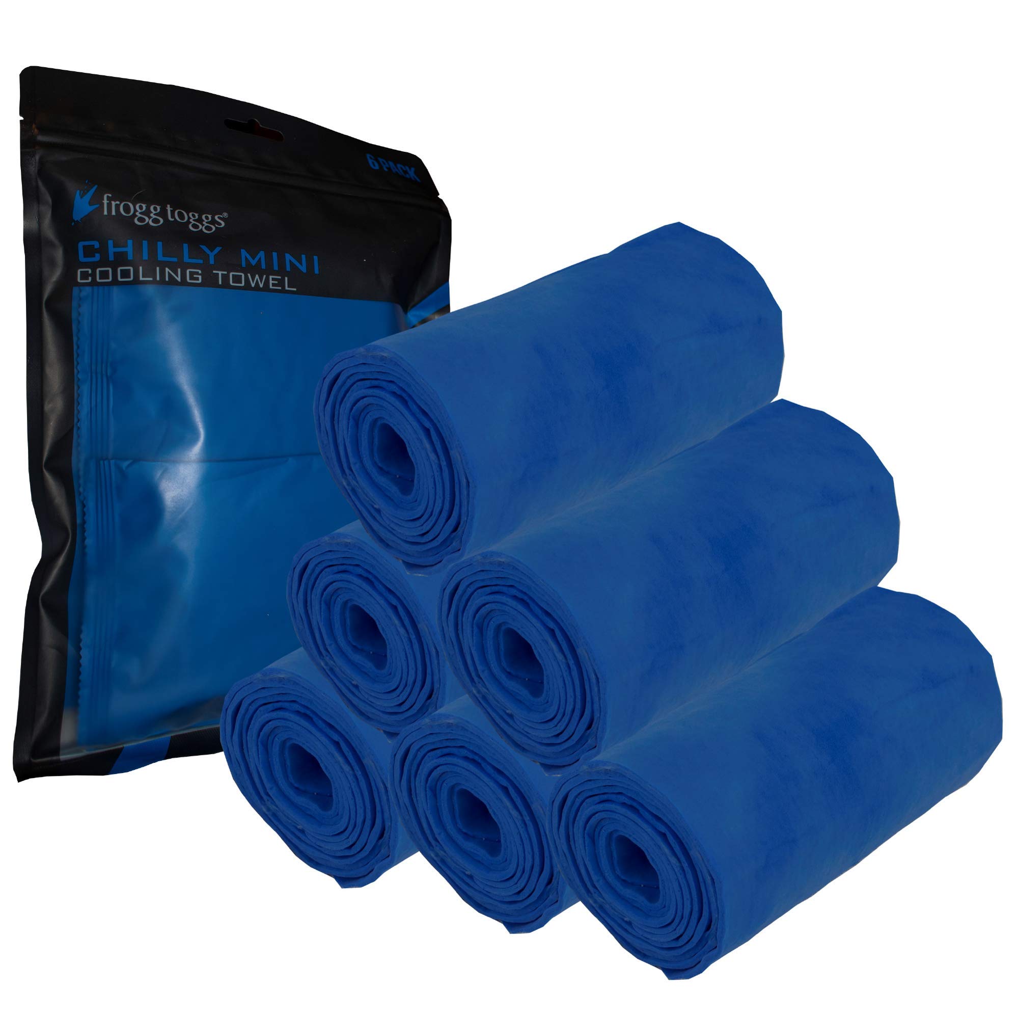Toalla Refrescante Para Cuello Frogg Toggs Chilly Mini Blue, Paquete De 6 - Venta Internacional.