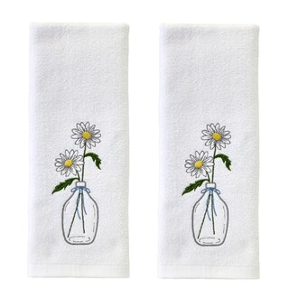 Foto 1 | Juego De Toallas De Mano Skl Home Daisies En Jarrón, 2 Unidades, Para Baño, Cocina O Bar - Venta Internacional.