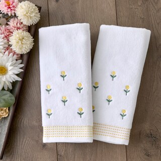 Foto 4 | Juego De Toallas De Mano Skl Home Staggered Blossoms, 2 Piezas, Algodón Blanco - Venta Internacional.