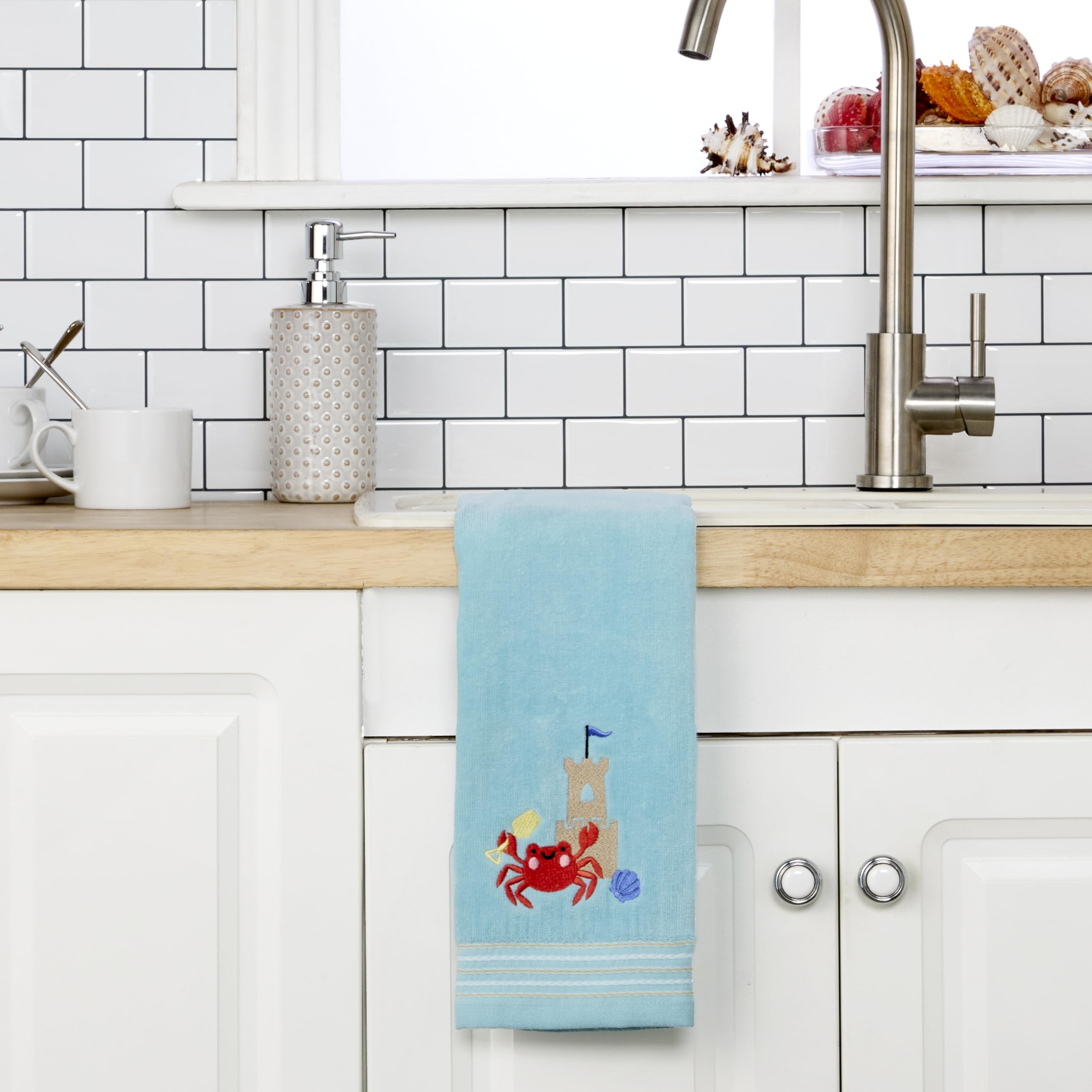 Foto 4 pulgar | Juego De Toallas De Mano Skl Home Crabby Castle, 2 Piezas, Para Baño/cocina/bar - Venta Internacional.