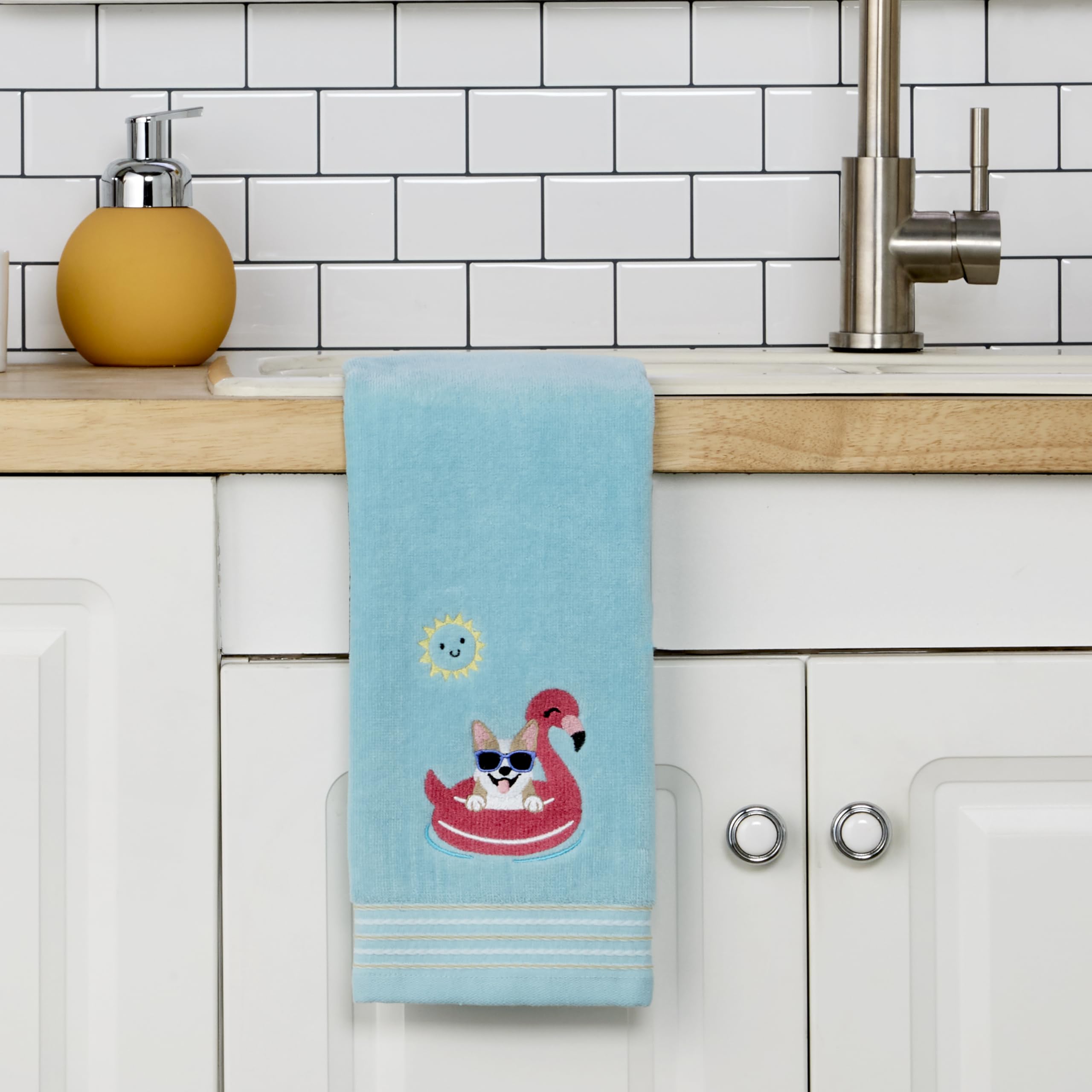 Foto 4 pulgar | Juego De Toallas De Mano Skl Home Floating Corgi, 2 Piezas, Para Baño/cocina/bar - Venta Internacional.