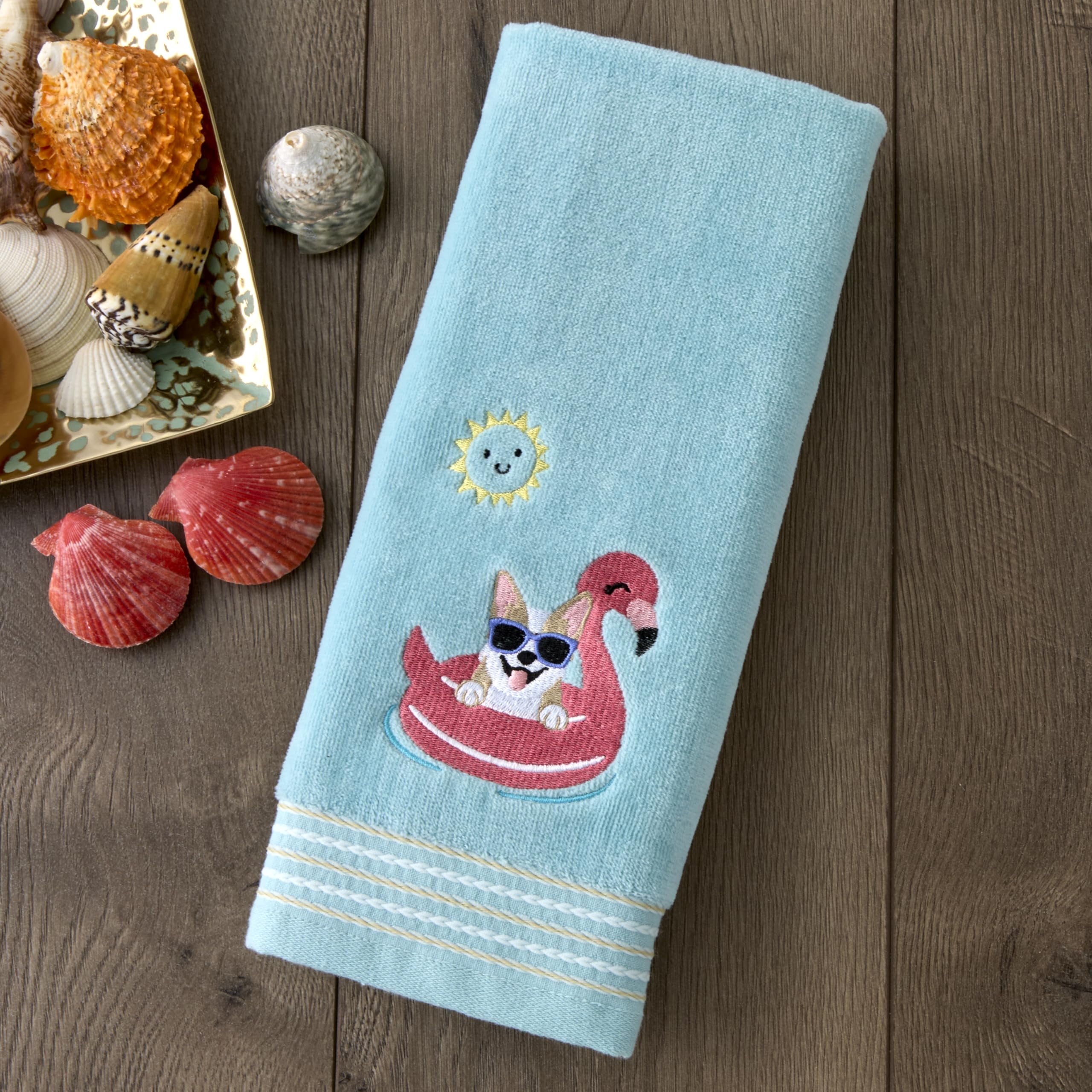 Foto 4 | Juego De Toallas De Mano Skl Home Floating Corgi, 2 Piezas, Para Baño/cocina/bar - Venta Internacional.